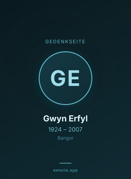 Gedenkportrait von Gwyn Erfyl