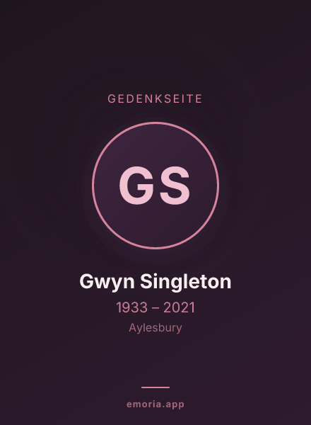Gedenkportrait von Gwyn Singleton