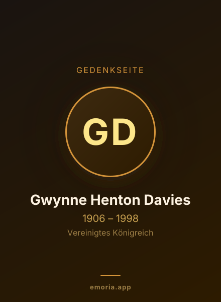 Gedenkportrait von Gwynne Henton Davies