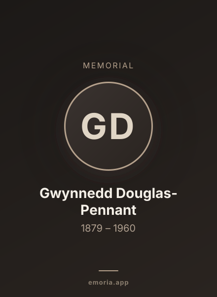 Memorial portrait of Gwynnedd Douglas-Pennant