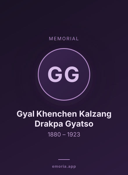 Memorial portrait of Gyal Khenchen Kalzang Drakpa Gyatso