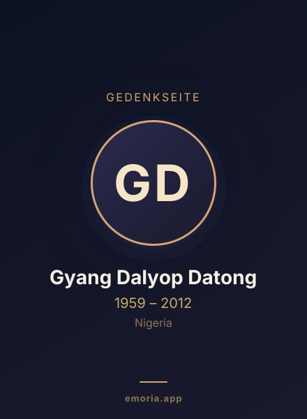 Gedenkportrait von Gyang Dalyop Datong