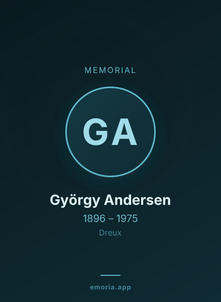 Memorial portrait of György Andersen