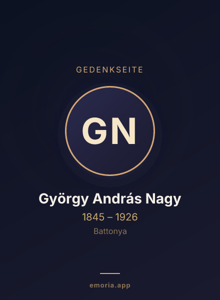 Gedenkportrait von György András Nagy