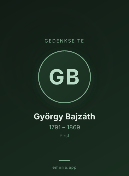 Gedenkportrait von György Bajzáth