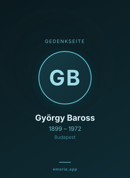 Gedenkportrait von György Baross