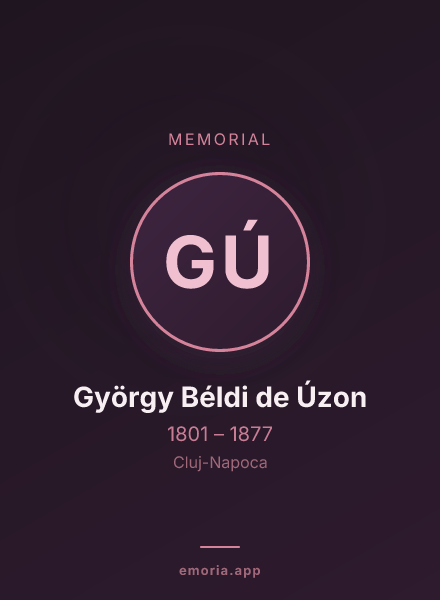 Memorial portrait of György Béldi de Úzon