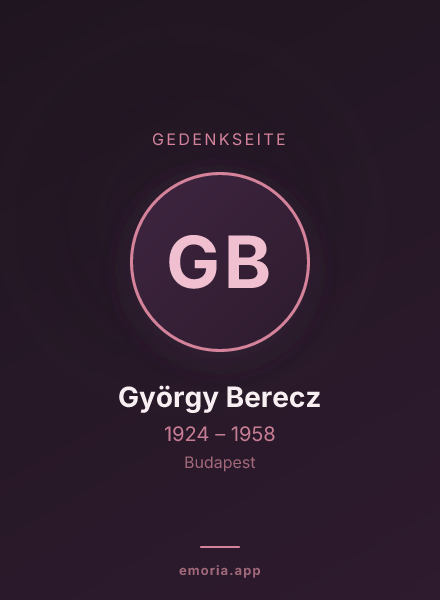 Gedenkportrait von György Berecz