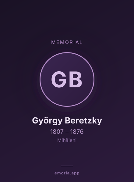 Memorial portrait of György Beretzky