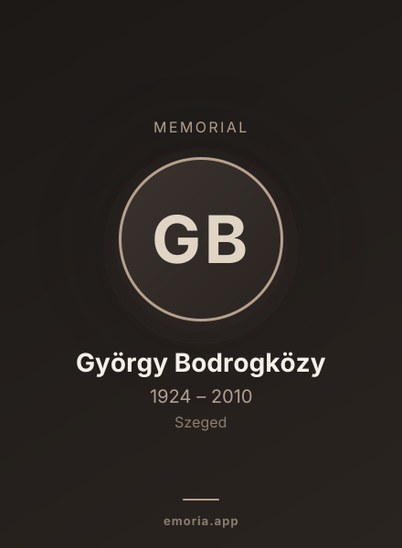 Memorial portrait of György Bodrogközy