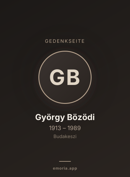Gedenkportrait von György Bözödi