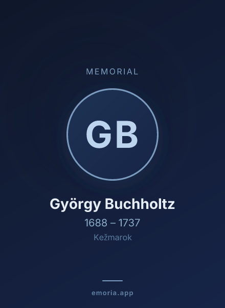 Memorial portrait of György Buchholtz