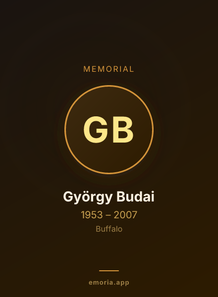 Memorial portrait of György Budai