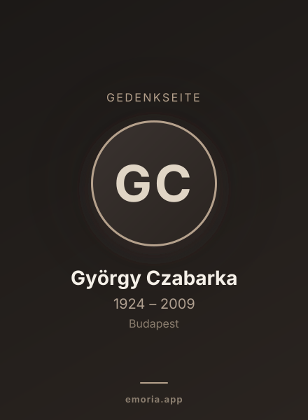Gedenkportrait von György Czabarka