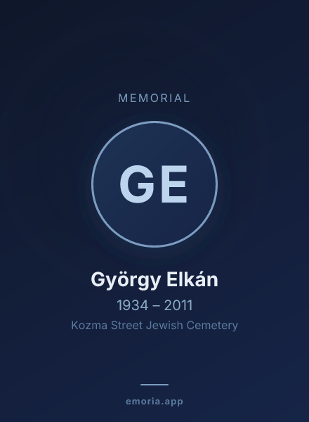 Memorial portrait of György Elkán