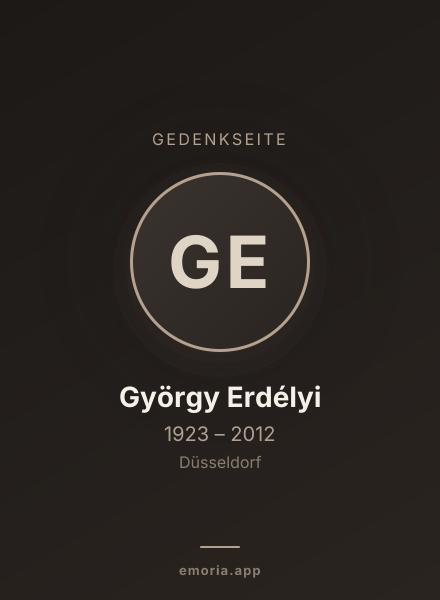 Gedenkportrait von György Erdélyi