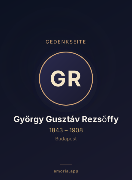 Gedenkportrait von György Gusztáv Rezsőffy