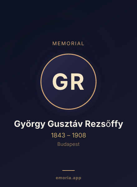 Memorial portrait of György Gusztáv Rezsőffy