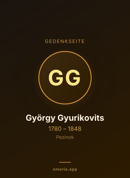 Gedenkportrait von György Gyurikovits