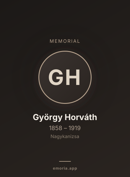Memorial portrait of György Horváth