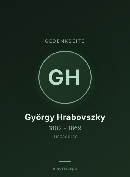 Gedenkportrait von György Hrabovszky