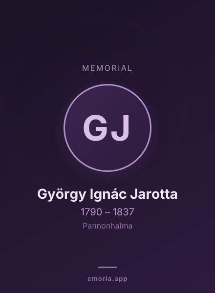 Memorial portrait of György Ignác Jarotta