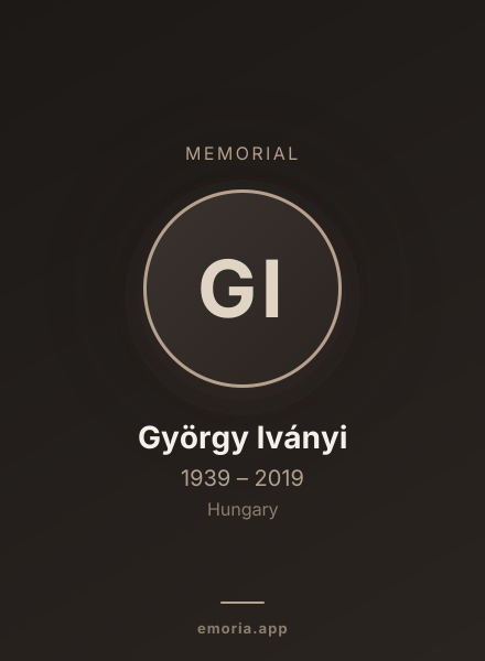 Memorial portrait of György Iványi
