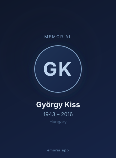 Memorial portrait of György Kiss