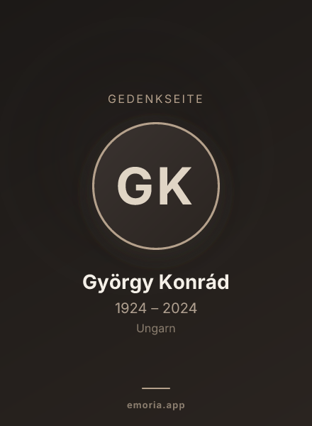 Gedenkportrait von György Konrád