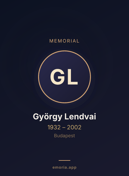 Memorial portrait of György Lendvai