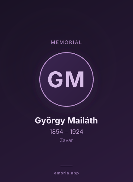 Memorial portrait of György Mailáth