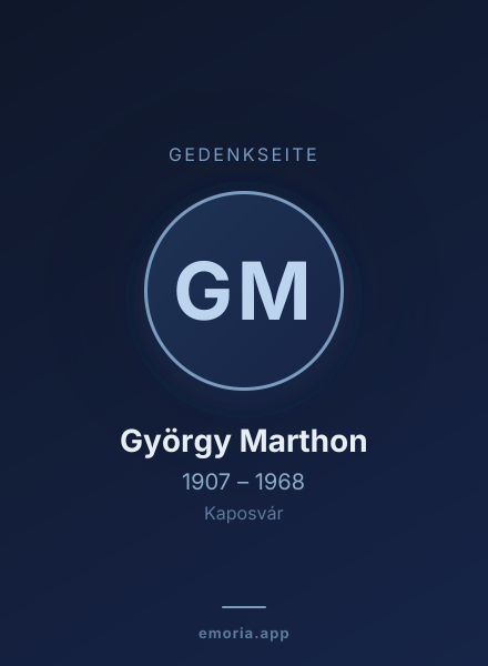 Gedenkportrait von György Marthon