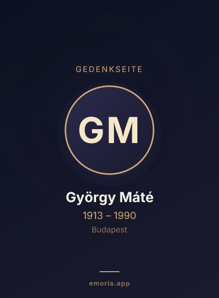 Gedenkportrait von György Máté