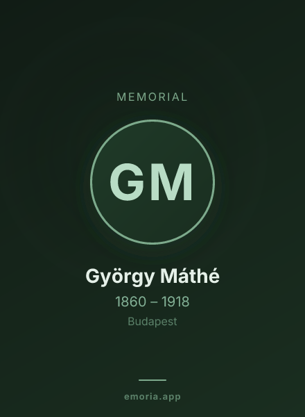 Memorial portrait of György Máthé