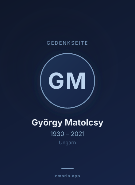 Gedenkportrait von György Matolcsy