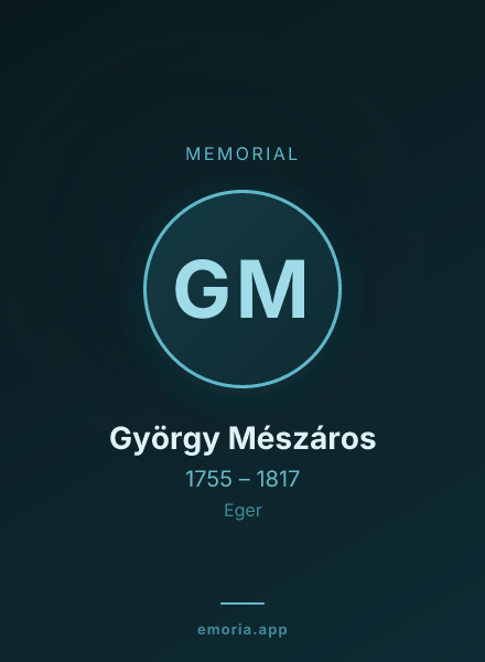 Memorial portrait of György Mészáros