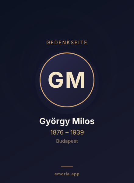 Gedenkportrait von György Milos