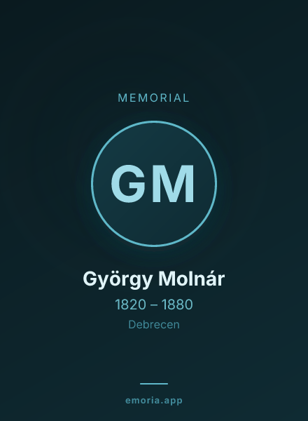 Memorial portrait of György Molnár