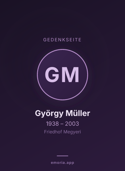 Gedenkportrait von György Müller