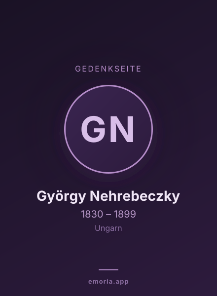 Gedenkportrait von György Nehrebeczky
