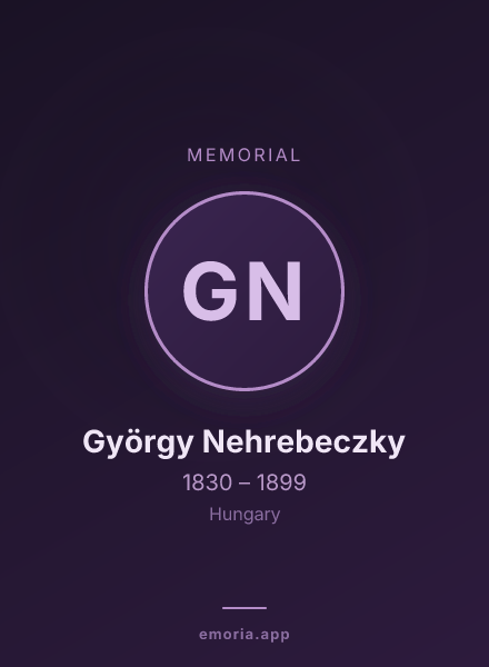 Memorial portrait of György Nehrebeczky
