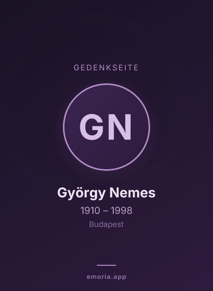 Gedenkportrait von György Nemes