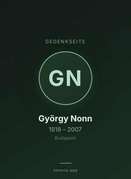 Gedenkportrait von György Nonn