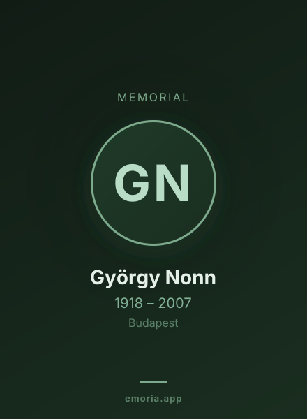 Memorial portrait of György Nonn