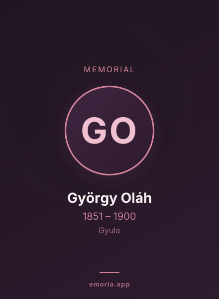 Memorial portrait of György Oláh