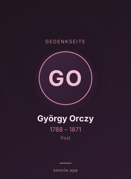 Gedenkportrait von György Orczy