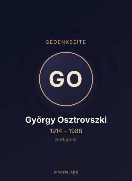 Gedenkportrait von György Osztrovszki
