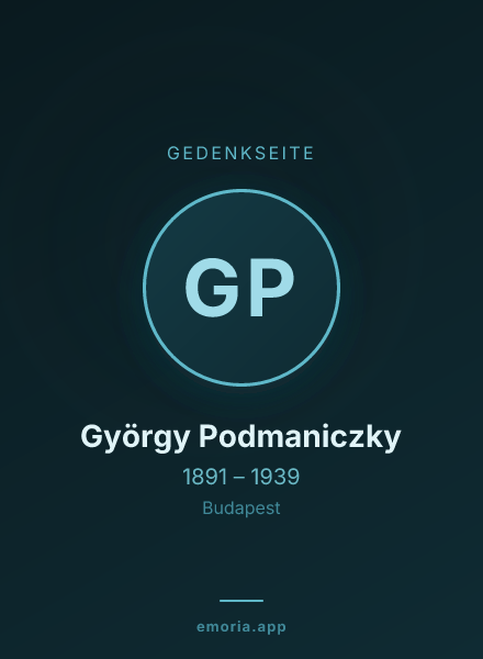 Gedenkportrait von György Podmaniczky