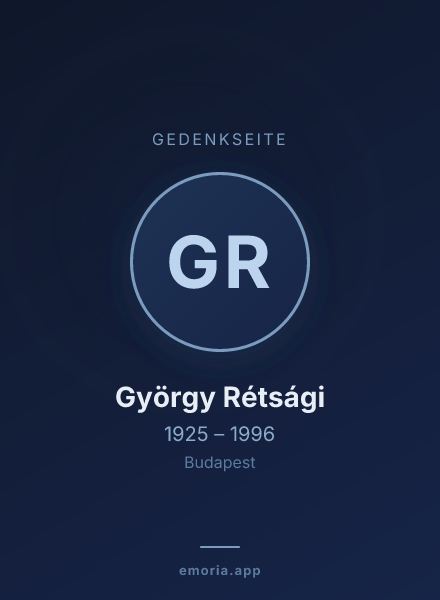 Gedenkportrait von György Rétsági
