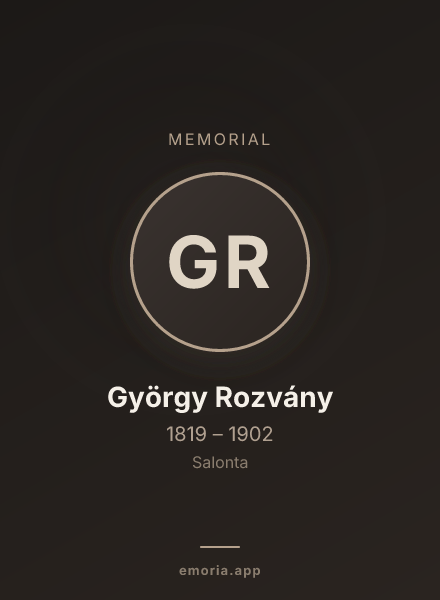 Memorial portrait of György Rozvány